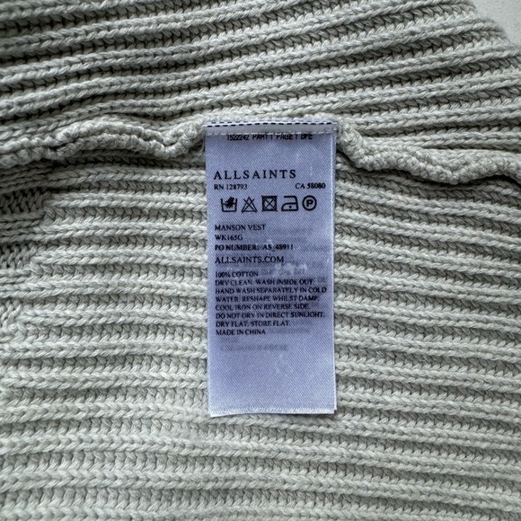 2x HP 🎉 All Saints Knit Manson Vest EUC - Picture 3 of 7